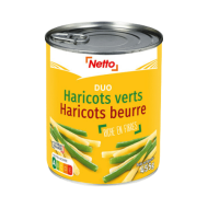 Haricots beurre NETTO 460g