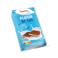 Tablette choco. NETTO lait fourrée au lait 100g