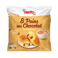 Viennoiserie NETTO pains au chocolat x8 600g