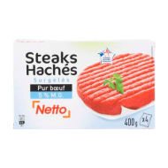 Steak haché NETTO 5% m.g x4 400g