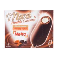 Bât.glacé NETTO double caramel x4 392g