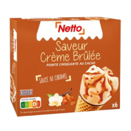 Cône NETTO crème brûlée x6 426g