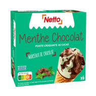 Cône NETTO menthe choco x6 427g