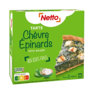 Tarte NETTO chèvre épinard 400g