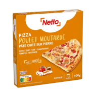 Pizza NETTO poulet moutarde 400g