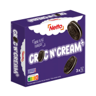Biscuits NETTO mini fourrés noir & blanc 165g