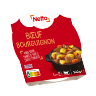 Assiette micro-onde NETTO boeuf bourguignon 300g
