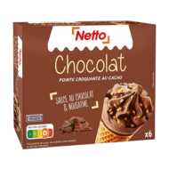 Cône NETTO chocolat x6 720ml