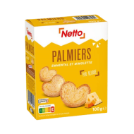 Snacks NETTO palmiers emmental mimolette 100g