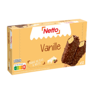 Bât.glacé NETTO vanille aux éclats de noisettes x12 467g