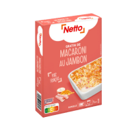 Plat individuel NETTO gratin macaroni jambon 350g