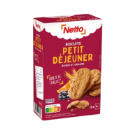 Biscuits NETTO ptit déj raison orange 300g