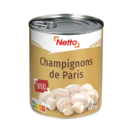 Champignons de paris NETTO entiers 460g