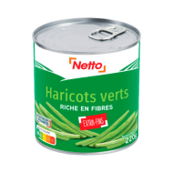 Haricots verts NETTO extra fins  400g