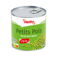 Petits pois NETTO extra fins 400g