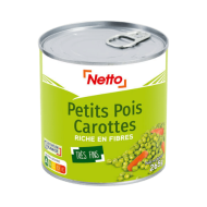 Petits pois carottes NETTO très fins 400g