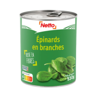 Épinards NETTO branches 530g