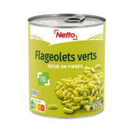Flageolets verts NETTO fins 800g