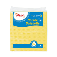 Éponge NETTO carré vaisselle x5