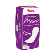Serviettes hyg. NETTO maxi nuit x10