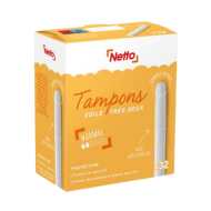 Tampon hyg. NETTO normal avec applicateur x32